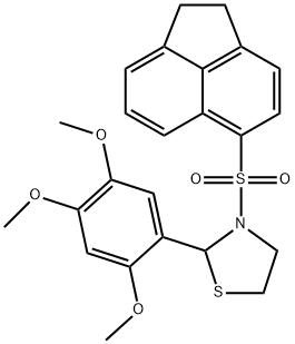 Thiazolidine, 3-[(1,2-dihydro-5-acenaphthylenyl)sulfonyl]-2-(2,4,5-trimethoxyphenyl)- (9CI) Structure