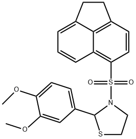 Thiazolidine, 3-[(1,2-dihydro-5-acenaphthylenyl)sulfonyl]-2-(3,4-dimethoxyphenyl)- (9CI) Structure