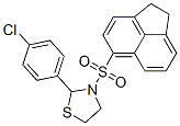 Thiazolidine, 2-(4-chlorophenyl)-3-[(1,2-dihydro-5-acenaphthylenyl)sulfonyl]- (9CI) Structure