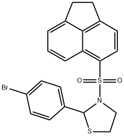 Thiazolidine, 2-(4-bromophenyl)-3-[(1,2-dihydro-5-acenaphthylenyl)sulfonyl]- (9CI) 化学構造式