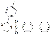 Thiazolidine, 3-([1,1-biphenyl]-4-ylsulfonyl)-2-(4-methylphenyl)- (9CI),477516-24-8,结构式