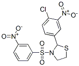 Thiazolidine, 2-(4-chloro-3-nitrophenyl)-3-[(3-nitrophenyl)sulfonyl]- (9CI) Struktur