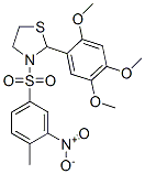 Thiazolidine, 3-[(4-methyl-3-nitrophenyl)sulfonyl]-2-(2,4,5-trimethoxyphenyl)- (9CI) 结构式