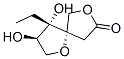 1,7-Dioxaspiro[4.4]nonan-8-one,4-ethyl-3,4-dihydroxy-,(3R,4S,5S)-(9CI) Structure