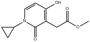 3-Pyridineacetic acid, 1-cyclopropyl-1,2-dihydro-4-hydroxy-2-oxo-, methyl ester (9CI) Structure