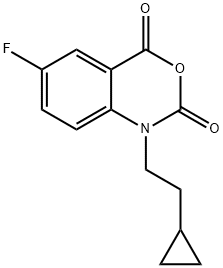 1-(2-CYCLOPROPYL-ETHYL)-6-FLUORO-1H-BENZO[D][1,3]OXAZINE-2,4-DIONE Structure