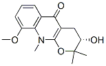 (3S)-2,3,4,10-Tetrahydro-3-hydroxy-9-methoxy-2,2,10-trimethyl-5H-pyrano[2,3-b]quinolin-5-one Struktur