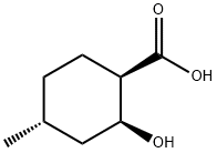 Cyclohexanecarboxylic acid, 2-hydroxy-4-methyl-, (1R,2S,4R)- (9CI) Structure