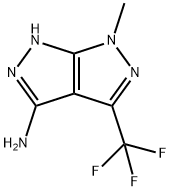 6-METHYL-4-(TRIFLUOROMETHYL)-1,6-DIHYDROPYRAZOLO[3,4-C]PYRAZOL-3-YLAMINE 化学構造式
