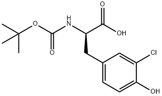 BOC-D-3-氯酪氨酸,478183-57-2,结构式