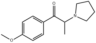 4'-Methoxy-α-pyrrolidinopropiophenone Hydrochloride Struktur