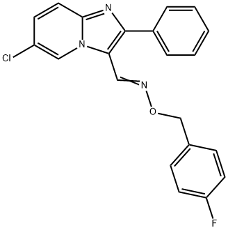 2-(4-CHLOROPHENYL)IMIDAZO[1,2-A]PYRIDINE-3-CARBALDEHYDE|6-氯-2-苯基咪唑并[1,2-A]吡啶-3-甲醛 O-[(4-氟苯基)甲基]肟