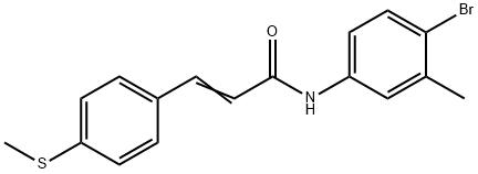 (E)-N-(4-BROMO-3-METHYLPHENYL)-3-[4-(METHYLSULFANYL)PHENYL]-2-PROPENAMIDE Structure