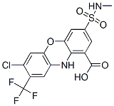 10H-Phenoxazine-1-carboxylic  acid,  7-chloro-3-[(methylamino)sulfonyl]-8-(trifluoromethyl)- Structure
