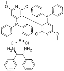 DICHLORO[(R)-(+)-2,2',6,6'-TETRAMETHOXY-4,4'-BIS(DIPHENYLPHOSPHINO)-3,3'-BIPYRIDINE][(1R,2R)-(+)-1,2-DIPHENYLETHYLENEDIAMINE]RUTHENIUM (II), MIN. 95|[-(+)-2,2',6,6'-四甲氧基-4,4'-双(二苯基磷)-3,3'-联吡啶][(1R,2R)-(+)-1,2-二苯基乙烯二胺]二氯化钌