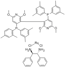 478308-93-9 ジクロロ[(R)-(+)-2,2',6,6'-テトラメトキシ-4,4'-ビス(ジ(3,5-キシリル)ホスフィノ)-3,3'-ビピリジン][(1R,2R)-(+)-1,2-ジフェニルエチレンジアミン]ルテニウム(II)