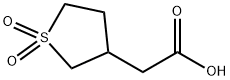 (1,1-二氧化四氢-3-噻吩基)乙酸 结构式