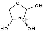 D-[2-13C]THREOSE Struktur