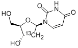 [2'-13C]2'-DEOXYURIDINE 化学構造式