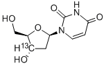 2'-デオキシウリジン-3'-13C 化学構造式