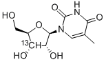 5-メチルウリジン-3'-13C 化学構造式