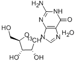 [1'-13C]GUANOSINE MONOHYDRATE 化学構造式