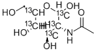 2-ACETAMIDO-2-DEOXY-D-[UL-13C6]GLUCOSE 化学構造式