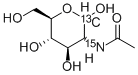 2-[15N]ACETAMIDO-2-DEOXY-D-[1-13C]GLUCOSE Structure