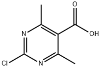 2-氯-4,6-二甲基嘧啶-5-羧酸, 4786-60-1, 结构式