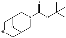 9-Oxa-3,7-diazabicyclo[3.3.1]nonane-3-carboxylic acid, 1,1-dimethylethyl ester Struktur