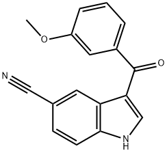 3-(3-methoxy-benzoyl)-1H-indole-5-carbonitrile Structure