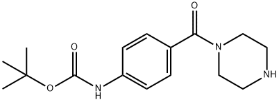 [4-(哌嗪-1-羰基)苯基]氨基甲酸叔丁酯, 478798-20-8, 结构式