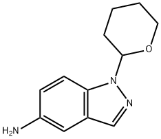 1-(tetrahydro-2H-pyran-2-yl)-1H-indazol-5-amine Structure