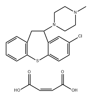 1-(8-CHLORO-10,11-DIHYDRODIBENZO[B,F]THIEPIN-10-YL)-4-METHYL-PIPERAZINE MALEATE 化学構造式