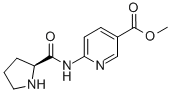 3-Pyridinecarboxylicacid,6-[[(2S)-2-pyrrolidinylcarbonyl]amino]-,methylester Struktur