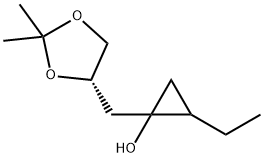 Cyclopropanol, 1-[[(4S)-2,2-dimethyl-1,3-dioxolan-4-yl]methyl]-2-ethyl- (9CI),478944-82-0,结构式