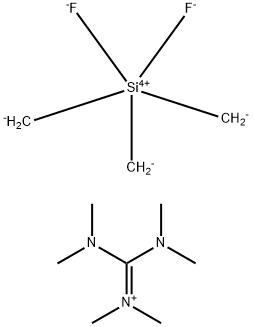 HEXAMETHYLGUANIDINIUM TRIMETHYLDIFLUORO SILICONATE Structure