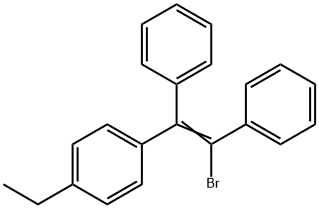 1-(2-ブロモ-1,2-ジフェニルエテニル)-4-エチルベンゼン 化学構造式
