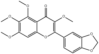 3,5,6,7-Tetramethoxy-3',4'-methylenedioxyflavone 结构式