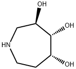 1H-Azepine-3,4,5-triol,hexahydro-,(3R,4R,5R)-(9CI) 化学構造式