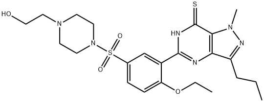 Hydroxythiohomosildenafil Structure