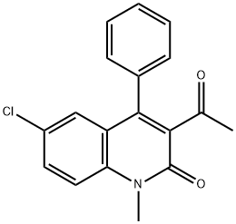 3-Acetyl-6-chloro-1-methyl-4-phenylquinolin-2(1H)-one Structure