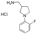 1-[1-(2-fluorophenyl)pyrrolidin-3-yl]methanamine(SALTDATA: 1.85HCl 0.3H2O) Structure