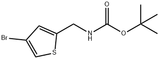 ((4-溴噻吩-2-基)甲基)氨基甲酸叔丁酯 结构式