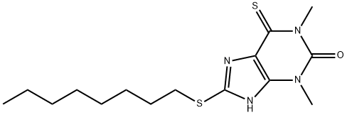 1,3,6,7-Tetrahydro-1,3-dimethyl-8-(octylthio)-6-thioxo-2H-purin-2-one|