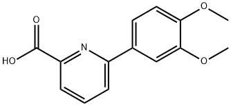 6-(3,4-Dimethoxyphenyl)-picolinic acid 化学構造式