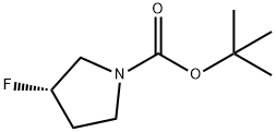 N-trans-BOC-(3S)-Fluoropyrrolidine 化学構造式
