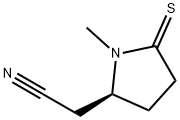 2-Pyrrolidineacetonitrile,1-methyl-5-thioxo-,(2S)-(9CI) 结构式