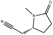 2-Pyrrolidineacetonitrile,1-methyl-5-oxo-,(2R)-(9CI) Structure