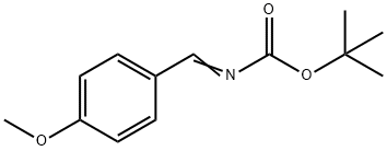 tert-Butyl N-[(4-methoxyphenyl)methylene]carbamate Struktur